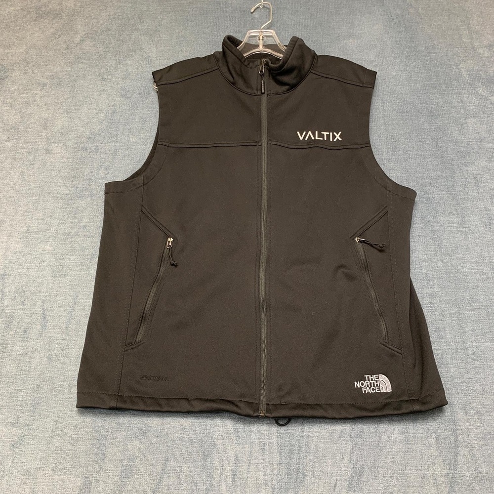 The North Face Vest Mens Large Black Ridgewall Windbreaker Mock Neck